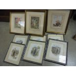 Set of framed Flower Fairy prints and a set of Victorian Childrens prints after Birket Foster (10 in