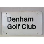Denham Golf Club Railway Station Enamel Sign, approx. 89cms x 46cms