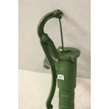 Green Painted Well Pump, 80cms high