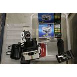 Collection of Cameras and Accessories including Boxed Sony DSC-V1 Cybershot