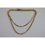 18ct yellow gold necklace, lobster clasp, length approximately 46cm