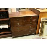 Late 19th / Early 20th century Mahogany Chest of Two Short over Three Long Drawers with Brass Drop