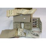 Box of mixed vintage Cigarette cards to include various Albums and old Cigarette packets of cards