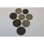 Small collection of 19th Century English Silver coinage to include; 1890 & 1892 Crowns, 2 x 1889
