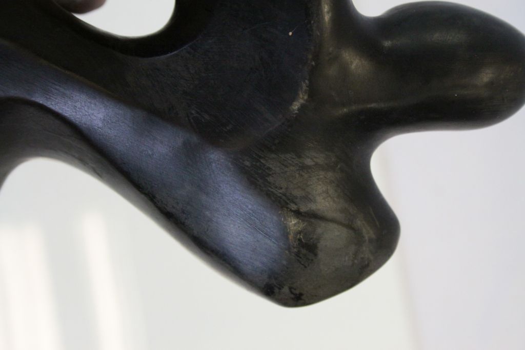 Abstract figural Sculpture with black finish, stands approx 29cm - Image 5 of 5