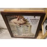 A small collection of three pictures to include a Framed and Glazed Advertising Print for ' Harris