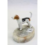 Cold Painted Fox Hound on Onyx Base
