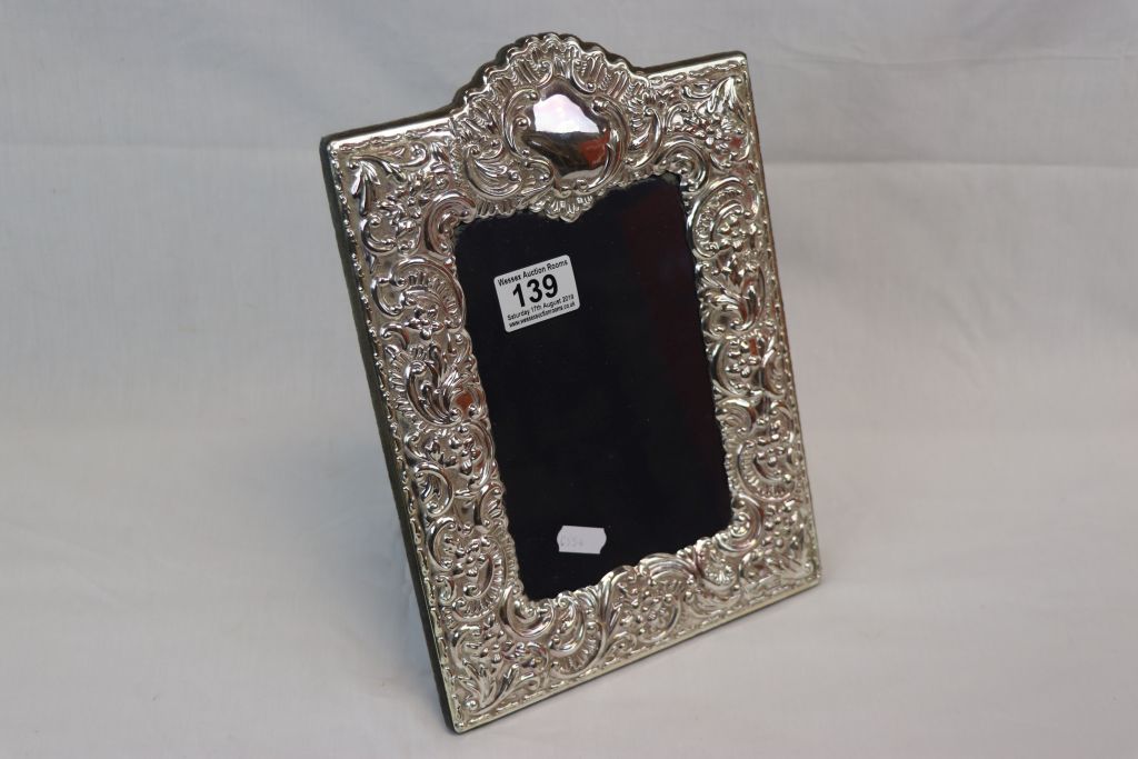 A hallmarked silver easel back photograph frame. - Image 3 of 5