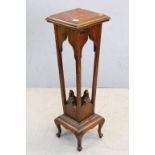 Victorian Oak jardiniere stand, 102cms high