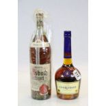1 Litre bottle Asbach Uralt Brandy and 1 bottle Courvoisier brandy 70cl