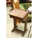 Late 19th / Early 20th century Pine School Desk with Sloping Writing Surface, 50cms wide x 84cms