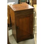 Early 20th century Mahogany Vanity Unit, the hinged lid opening to reveal a fitted white enamel