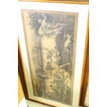 Large Frederick Walker Engraving titled ' The Bathers '