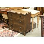 Small Oak Vintage Chest of Three Drawers