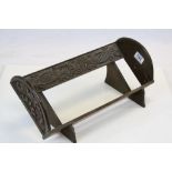 Early 20th century Carved Oak Book Trough, 42cms long