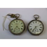 Two vintage Hallmarked Silver Pocket watches, both key wind to include "Kay's Old Favourite" which