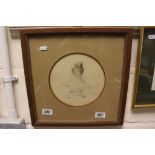 A framed and glazed pencil and water colour portrait by B.R. Green and dated 1832