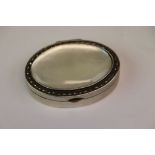 Oval silver Pill Box