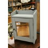 Painted Pine Hanging Wall Cabinet with Single Glazed Door, 35cms wide x 48cms high