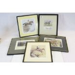 Snaffles set of 5 Horse Racing and Hunting prints