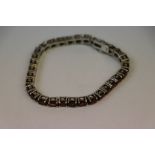 Garnet set 925 Silver Tennis Bracelet