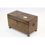 Georgian Mahogany and Ebony Strung Tea Caddy