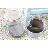 Collection of vintage metal buckets etc