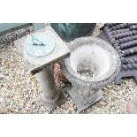 Reconstituted Stone Garden Sundial, 80cms high, Reconstituted Stone Garden Classical Urn, 54cms high