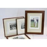 Cricket interest, collection of antique cricket prints to include English and Australian teams