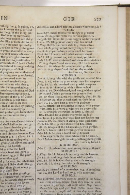 HB Antique book A Complete Concordance to the Holy Scriptures published by Berwick in 1817 - Image 3 of 3