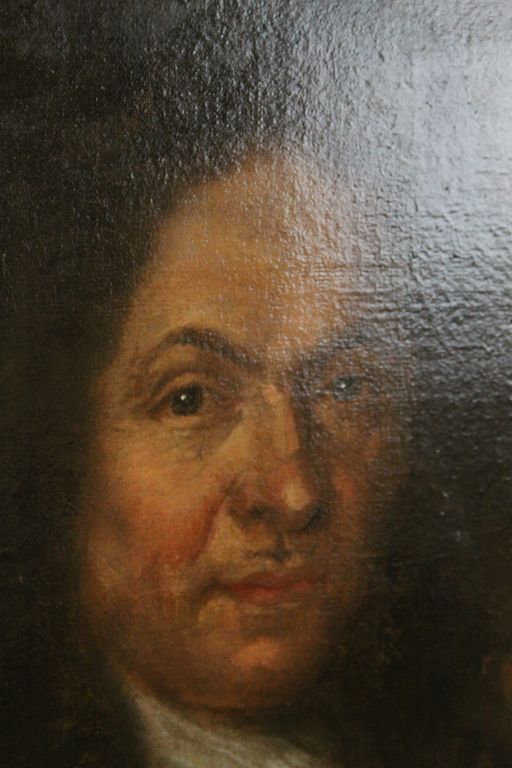 Large gilt framed oil on canvas of a 18th Century gentleman, image approx. 71 cm x 51 cm - Image 6 of 10