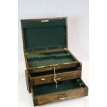 Vintage oak Garrard and Sons of Regent Street cutlery box