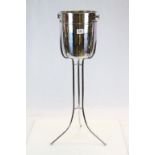 Stainless Steel ice bucket with tri-pod stand, approx. 78cm in total