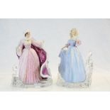 Pair of Franklin Mint "House of Faberge" figurines to include; "The Snow Queen" & "Princess of the