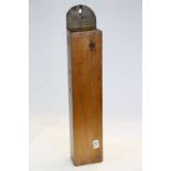 Early 20th century Hanging Wooden Knife Box with label ' The St Pan??? Combination Knife Board and