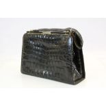 Vintage genuine Alligator skin handbag