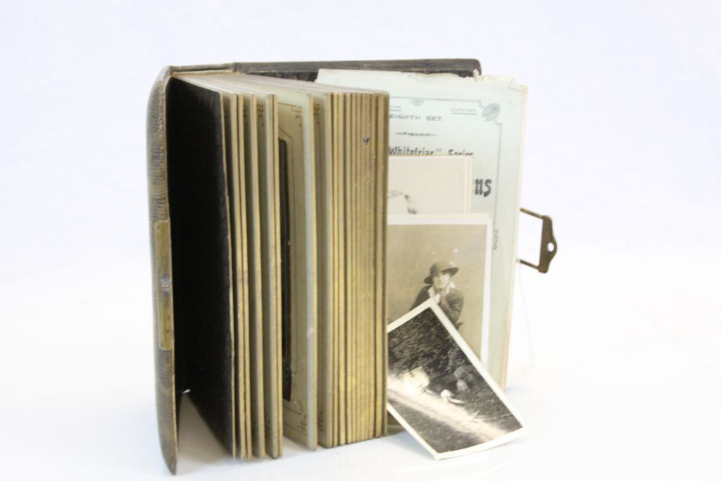 19th Century photograph album with numerous photographs, CDV type