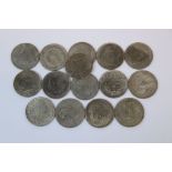Collection of mixed vintage White Metal coins