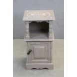 Painted Shabby Chic Bedside Cabinet, 36cms wide x 69cms high