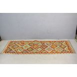 Vegetable dye wool Choli Kelim runner 193 x 65 approx