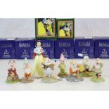 Boxed set of Royal Doulton ceramic figurines, Snow White & the Seven Dwarves from the "Showcase
