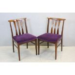 Pair of mid century Mahogany dining chairs