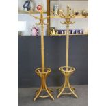 Pair of Bentwood Beech Cloakstands, 184cms high