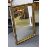 Gilt Framed Bevelled Edge Mirror, 106cms x 75cms