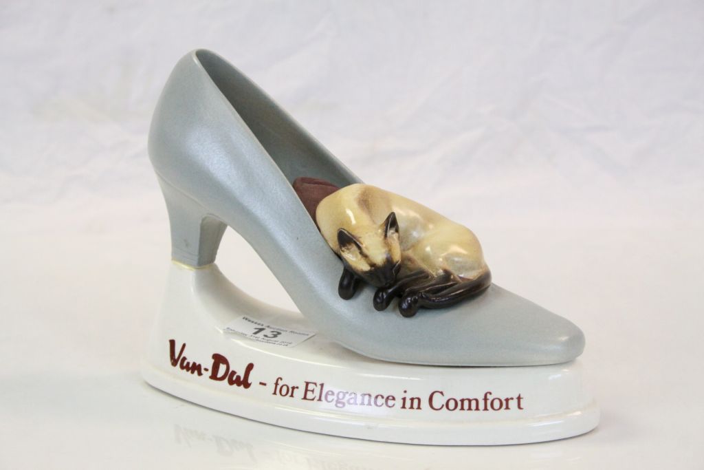 Van - Dal Advertising ceramic Shoe, made by "Lenham Pottery 1986" & standing approx 16cm at the