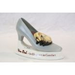 Van - Dal Advertising ceramic Shoe, made by "Lenham Pottery 1986" & standing approx 16cm at the