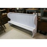 Painted Pine Long Pew / Settle, 204cms long x 101cms high