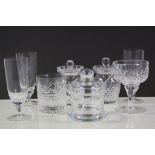 Collection of vintage Drinking Glasses & Preserve Jars etc to include Stuart Crystal