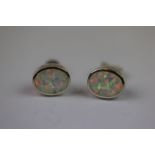 Pair of 925 marked Opal stud Earrings