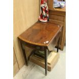 Regency Style Mahogany Effect Drop Flap Table with drawer to end